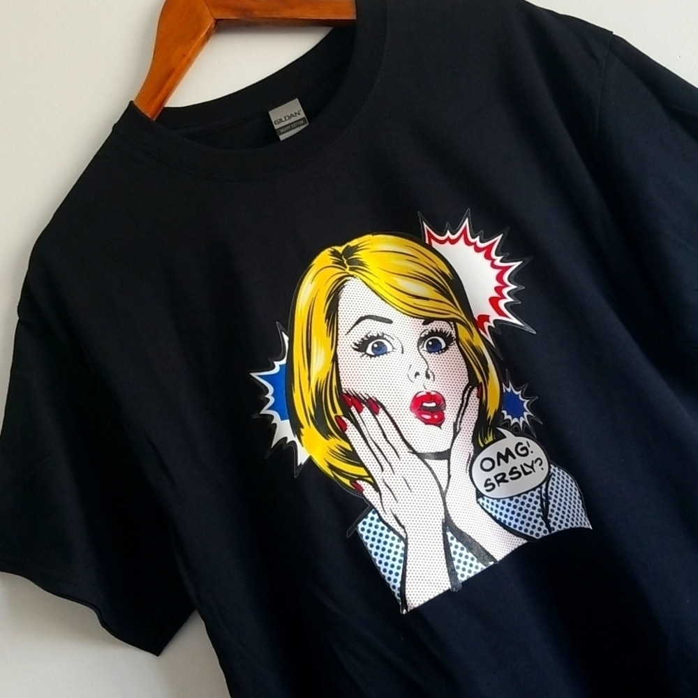 2/$15 MEN'S graphic OMG Comic Con  shirt